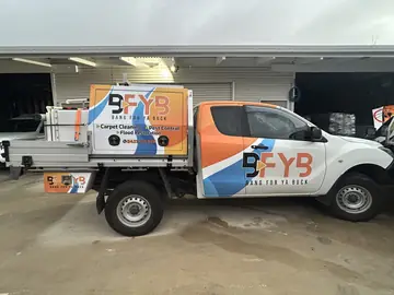 A BFYB service ute at a job in the New England