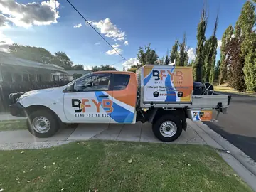 A BFYB service ute at a job in the New England