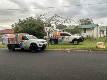 A BFYB service ute at a job in the New England