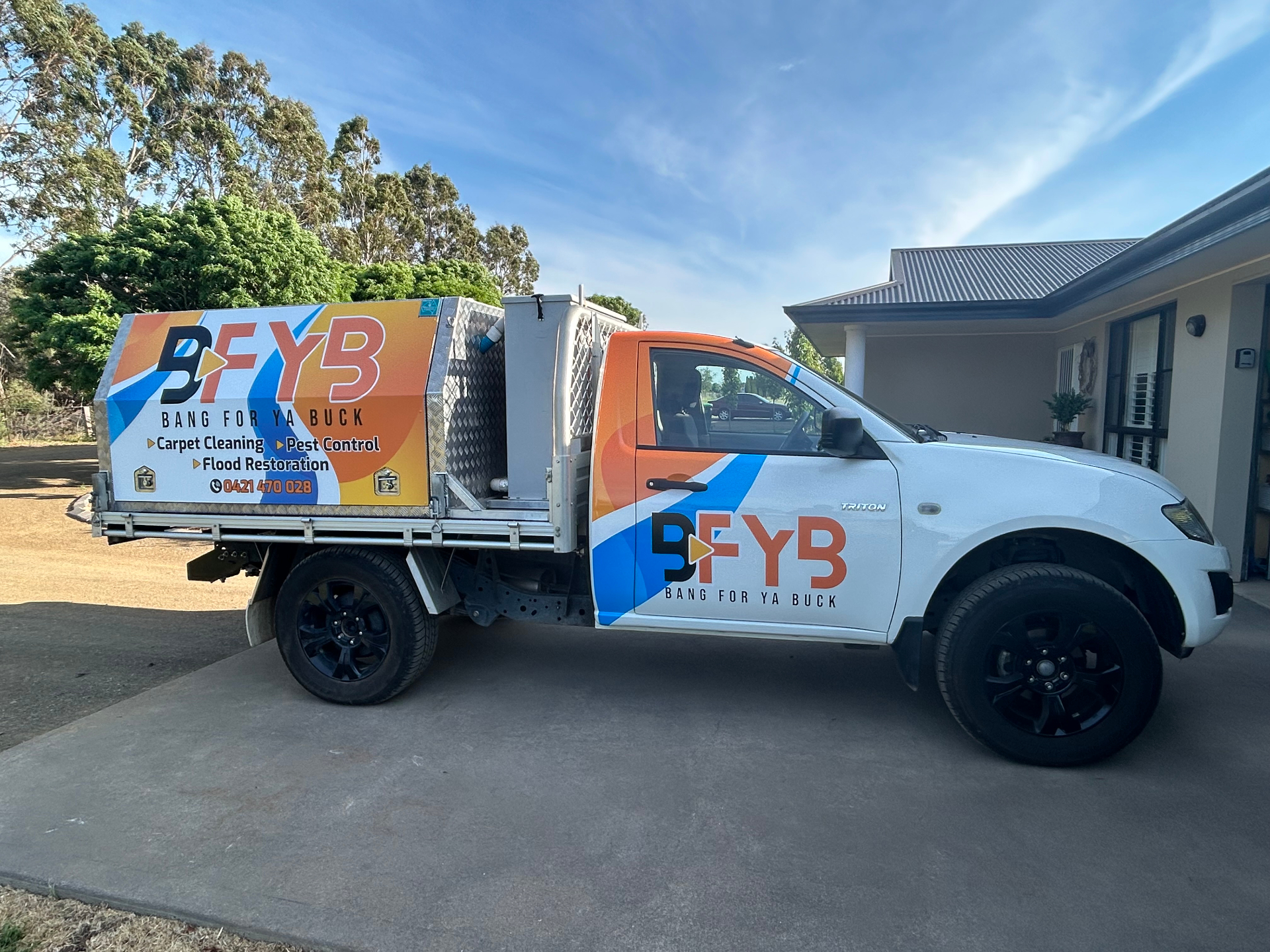 The Bang For Ya Buck service ute in Armidale