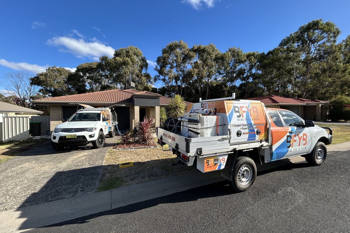 A BFYB service ute in the driveway of an Armidale home